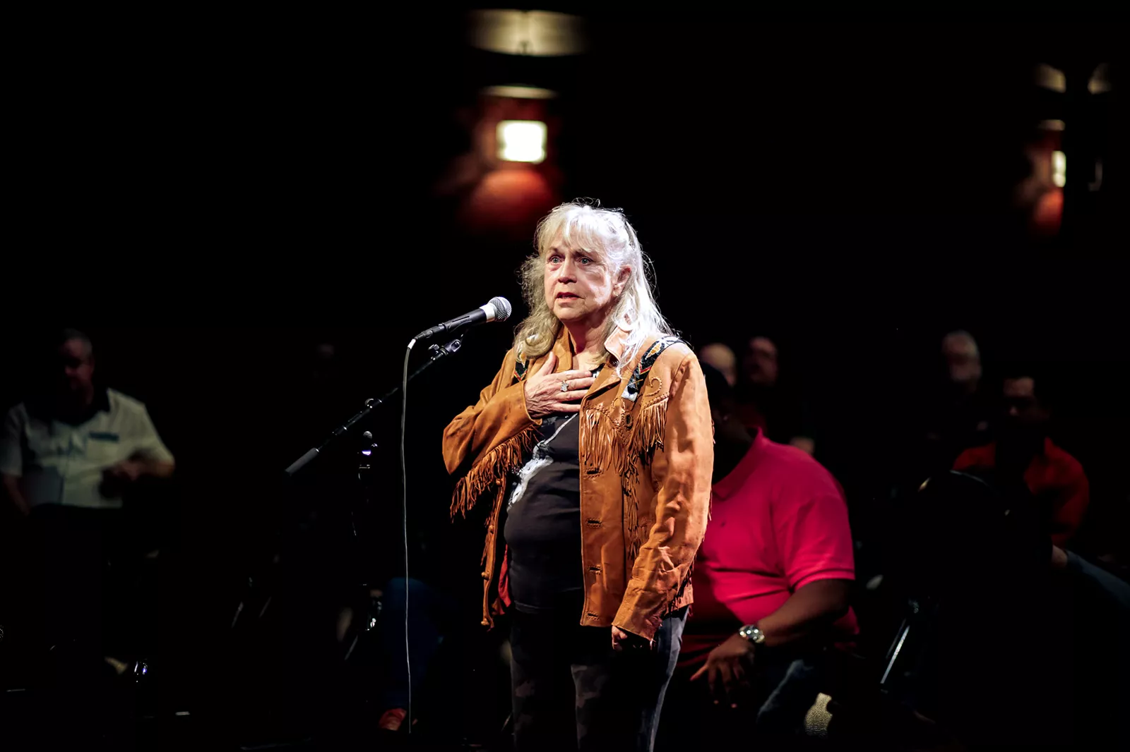 Performer at an HMAB listening session