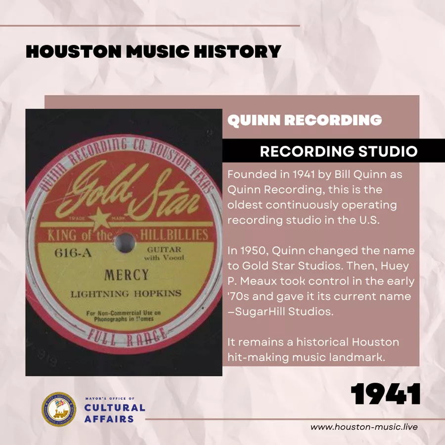 Quinn Recording/SugarHill Studios - 1941